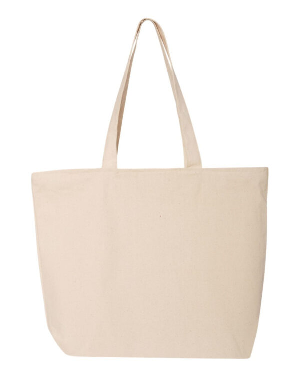 Q-Tees Q611 Canvas Zippered Tote Bag