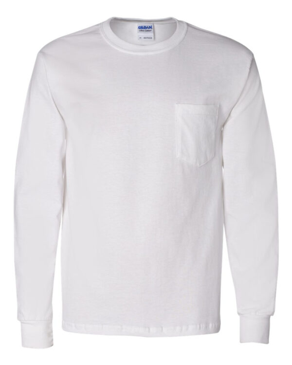 Gildan 2410 Ultra Cotton® Long Sleeve Pocket T-shirt